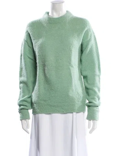 Pre-owned Tibi Alpaca Crew Neck Sweater In Green