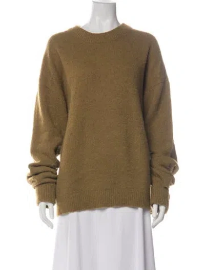 Pre-owned Tibi Alpaca Crew Neck Sweater In Green