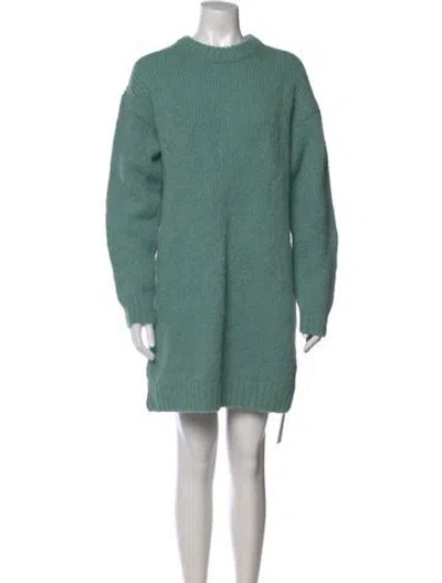 Pre-owned Tibi Alpaca Crew Neck Sweater In Green
