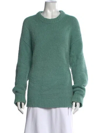 Pre-owned Tibi Alpaca Crew Neck Sweater In Green