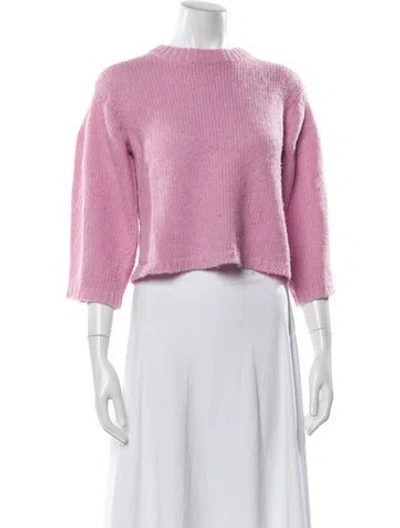 Pre-owned Tibi Alpaca Crew Neck Sweater In Pink