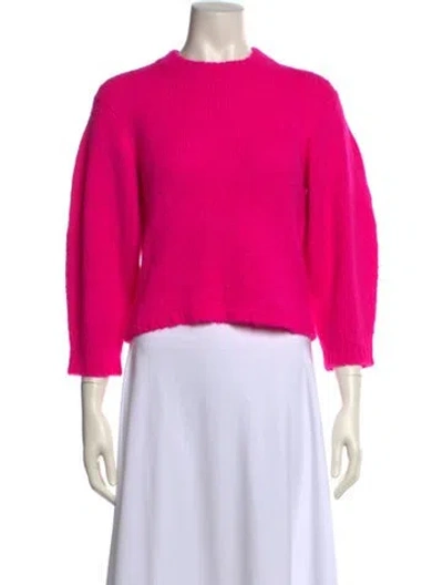 Pre-owned Tibi Alpaca Crew Neck Sweater In Pink