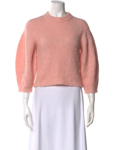 Pre-owned Tibi Alpaca Crew Neck Sweater In Pink