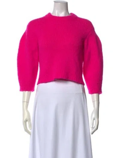 Pre-owned Tibi Alpaca Crew Neck Sweater In Pink