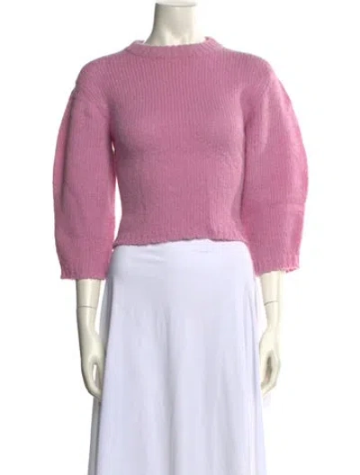 Pre-owned Tibi Alpaca Crew Neck Sweater In Pink