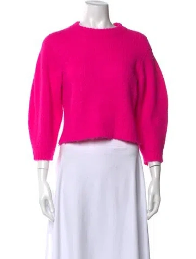 Pre-owned Tibi Alpaca Crew Neck Sweater In Pink