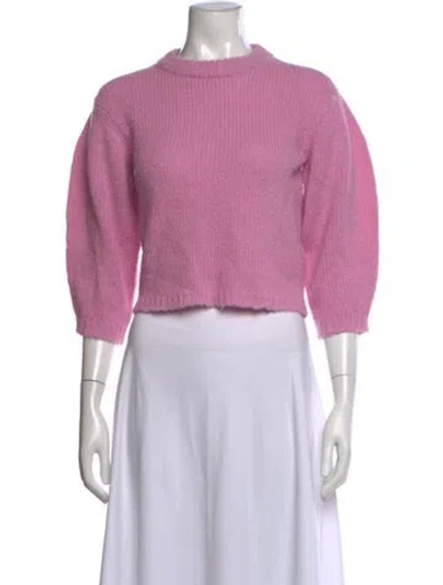Pre-owned Tibi Alpaca Crew Neck Sweater In Pink