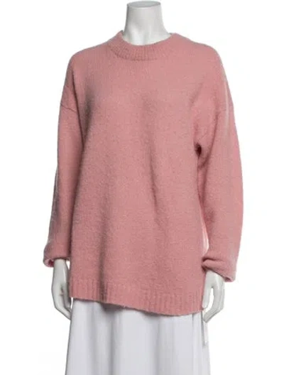 Pre-owned Tibi Alpaca Crew Neck Sweater In Pink