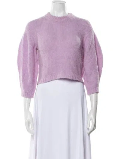 Pre-owned Tibi Alpaca Crew Neck Sweater In Purple