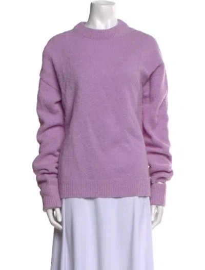 Pre-owned Tibi Alpaca Crew Neck Sweater In Purple