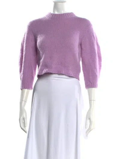 Pre-owned Tibi Alpaca Crew Neck Sweater In Purple