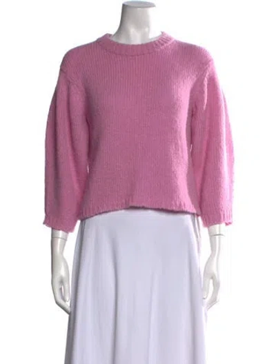 Pre-owned Tibi Alpaca Crew Neck Sweater In Purple