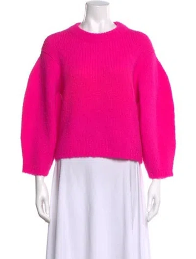 Pre-owned Tibi Alpaca Crew Neck Sweater W/ Tags In Pink
