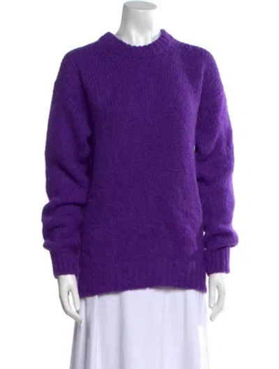 Pre-owned Tibi Alpaca Crew Neck Sweater W/ Tags In Purple