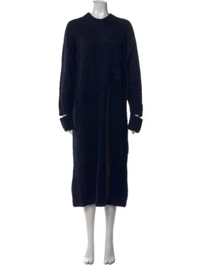 Pre-owned Tibi Alpaca Long Dress In Blue