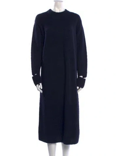 Pre-owned Tibi Alpaca Midi Length Dress In Blue