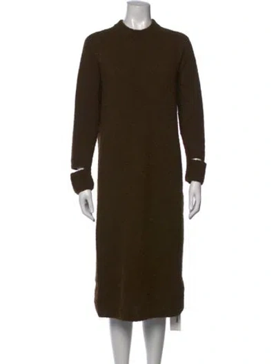 Pre-owned Tibi Alpaca Midi Length Dress In Brown