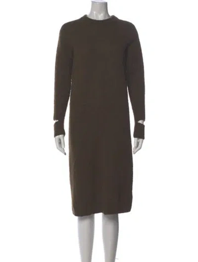 Pre-owned Tibi Alpaca Midi Length Dress In Green