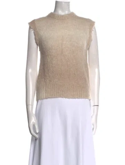 Pre-owned Tibi Alpaca Mock Neck Top In Neutral