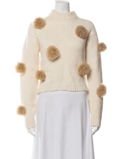 Pre-owned Tibi Alpaca Patterned Sweater In Neutrals