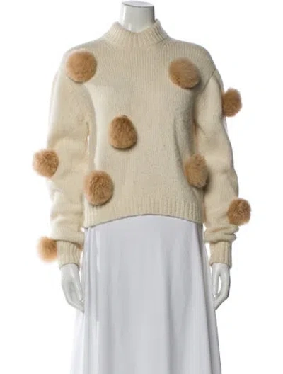 Pre-owned Tibi Alpaca Printed Sweater In Neutral