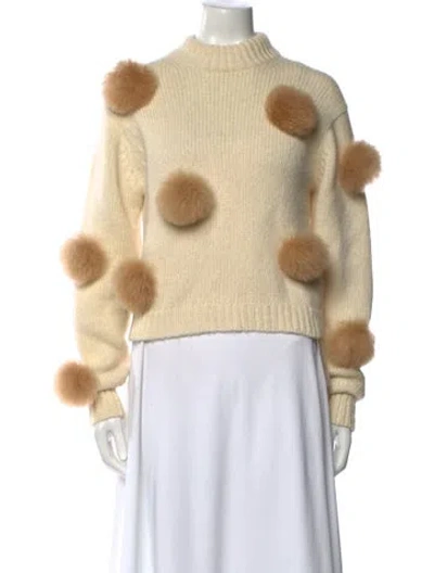 Pre-owned Tibi Alpaca Printed Sweater In Neutral