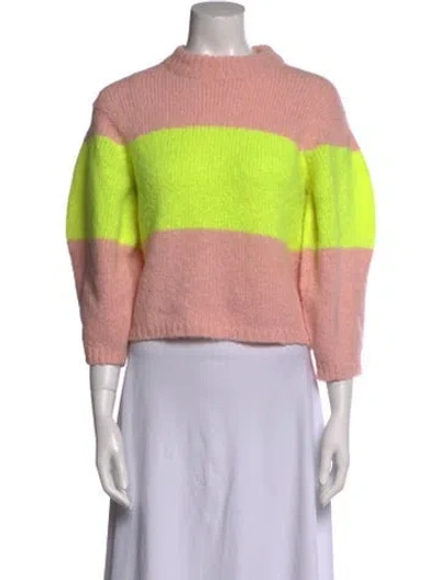 Pre-owned Tibi Alpaca Striped Sweater W/ Tags In Pink