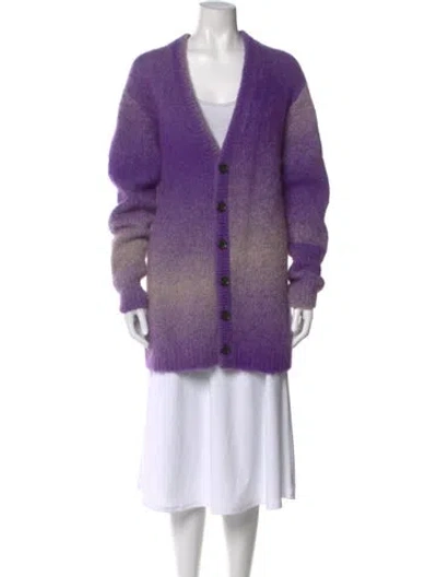 Pre-owned Tibi Alpaca Tie-dye Print Sweater In Purple