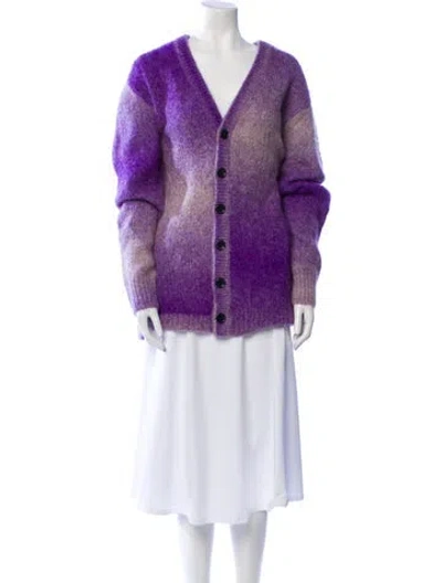 Pre-owned Tibi Alpaca Tie-dye Print Sweater W/ Tags In Purple