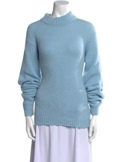 Pre-owned Tibi Alpaca Turtleneck Sweater In Blue