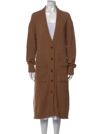 Pre-owned Tibi Alpaca V-neck Sweater In Brown