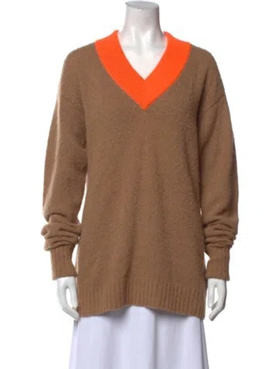Pre-owned Tibi Alpaca V-neck Sweater In Neutral