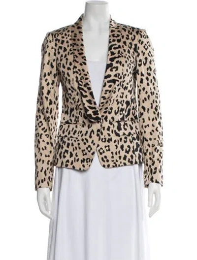 Pre-owned Tibi Animal Print Blazer In Neutral