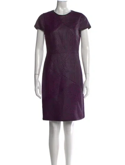 Pre-owned Tibi Animal Print Knee-length Dress In Purple