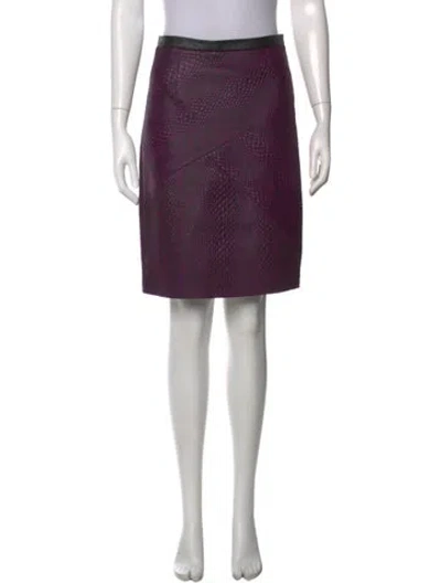 Pre-owned Tibi Animal Print Knee-length Skirt In Purple
