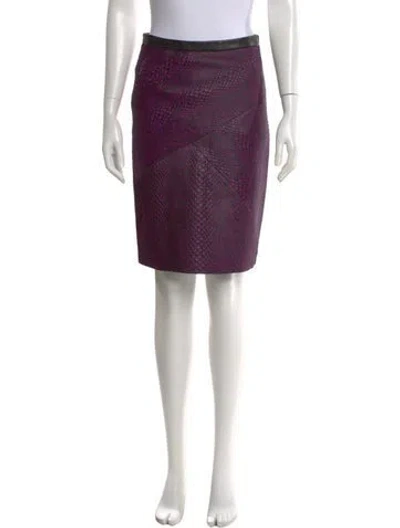 Pre-owned Tibi Animal Print Knee-length Skirt W/ Tags In Purple
