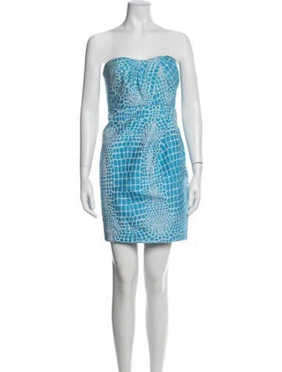 Pre-owned Tibi Animal Print Mini Dress In Multi