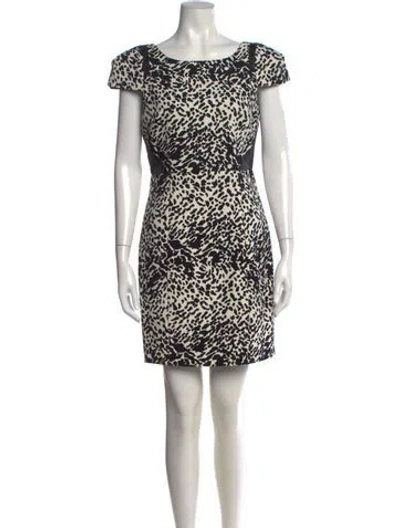 Pre-owned Tibi Animal Print Mini Dress In Neutral