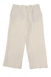 Tibi Anson Stretch Cropped Skinny Pants In Ivory Polyester In White