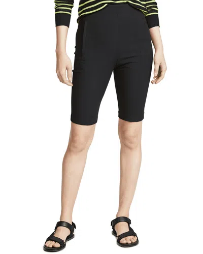 Tibi Anson Stretch Highwaisted Biker Short In Black