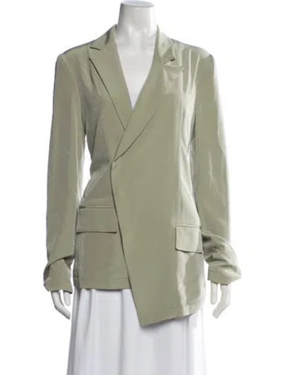 Pre-owned Tibi Asymmetric Blazer In Green