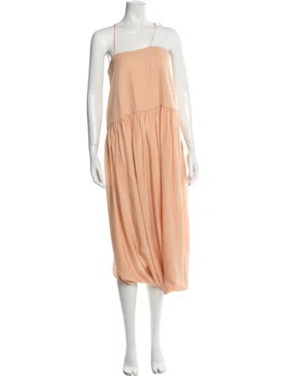 Pre-owned Tibi Asymmetrical Long Dress In Orange