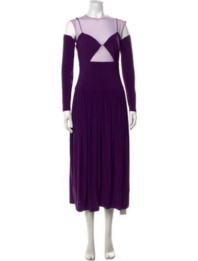 Pre-owned Tibi Asymmetrical Long Dress In Purple
