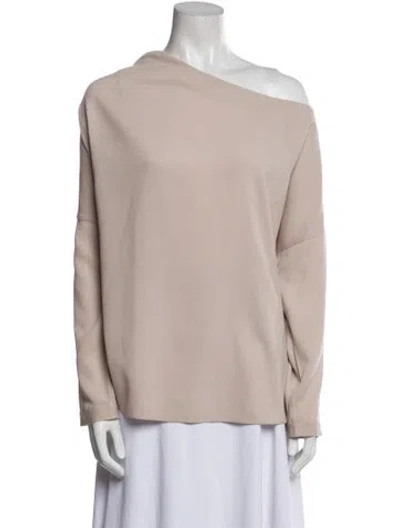 Pre-owned Tibi Asymmetrical Long Sleeve Sweatshirt In Neutral
