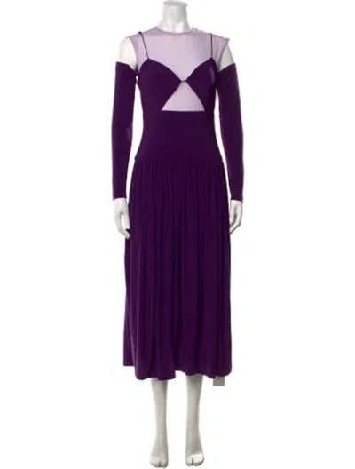 Pre-owned Tibi Asymmetrical Midi Length Dress In Purple