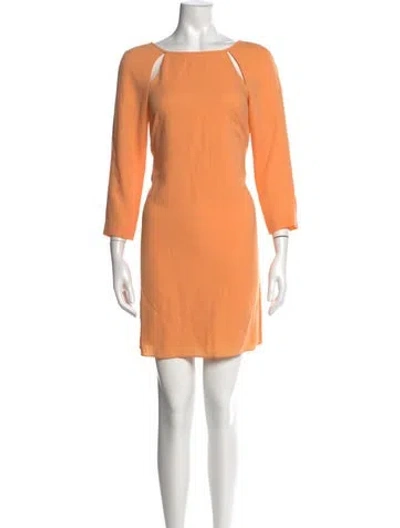 Pre-owned Tibi Asymmetrical Mini Dress In Orange