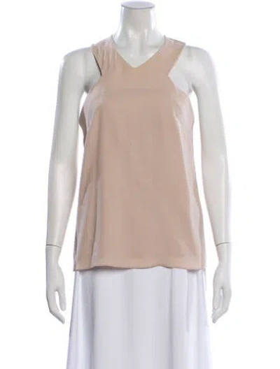 Pre-owned Tibi Asymmetrical Sleeveless Top In Neutral