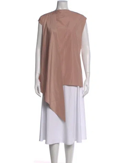 Pre-owned Tibi Asymmetrical Sleeveless Top In Neutral