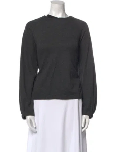 Pre-owned Tibi Bateau Neckline Long Sleeve Sweatshirt In Blue