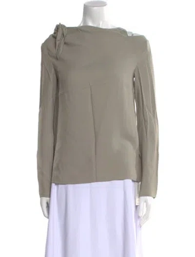 Pre-owned Tibi Bateau Neckline Long Sleeve Sweatshirt W/ Tags In Gray